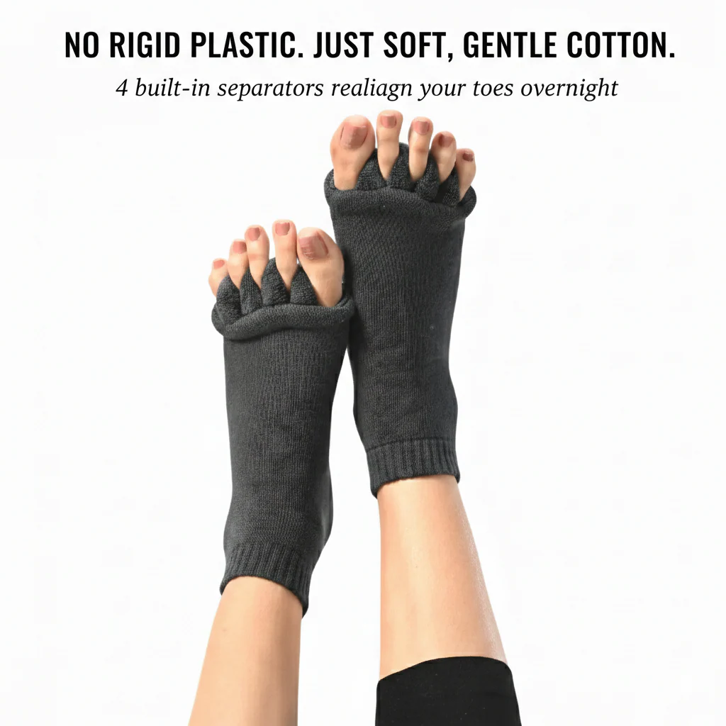 Solesse™ – Soft Cotton Toe-Separating Alignment Socks for Foot Pain Relief + 50 % OFF - Image 5