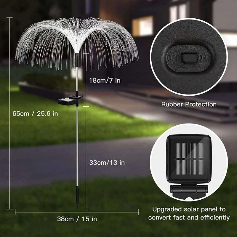The GlowJelly Solar Garden Lamp- Color-Changing Jellyfish, 10 Hour Power, and IP65 Waterproof + 50% OFF - Image 10