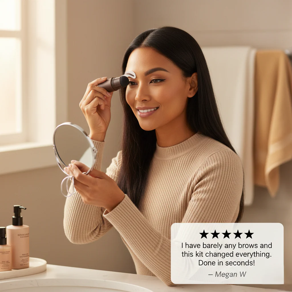 Archelle™ – Waterproof Eyebrow Stamp & Stencil Kit with 10 Brow Shapes + 1 +1 FREE - Image 5