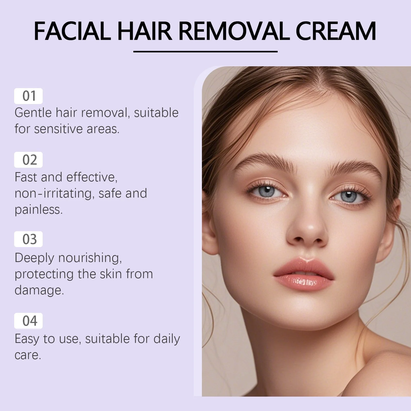 The SmoothLift Facial Cream - Gentle Hair Removal in Minutes + 50% OFF - Image 2