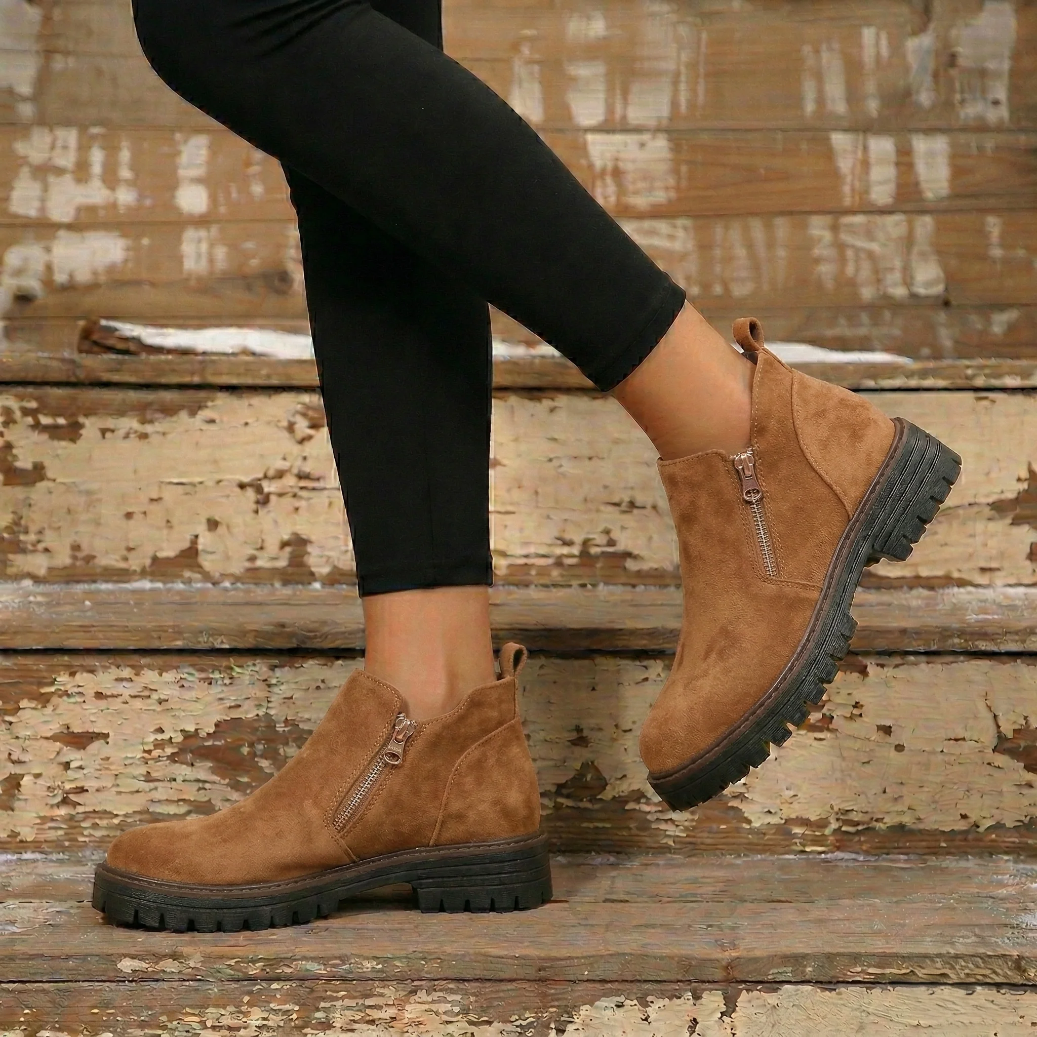 Ashford™ – Water-Resistant Side-Zip Suede Ankle Boots +50% OFF - Image 9