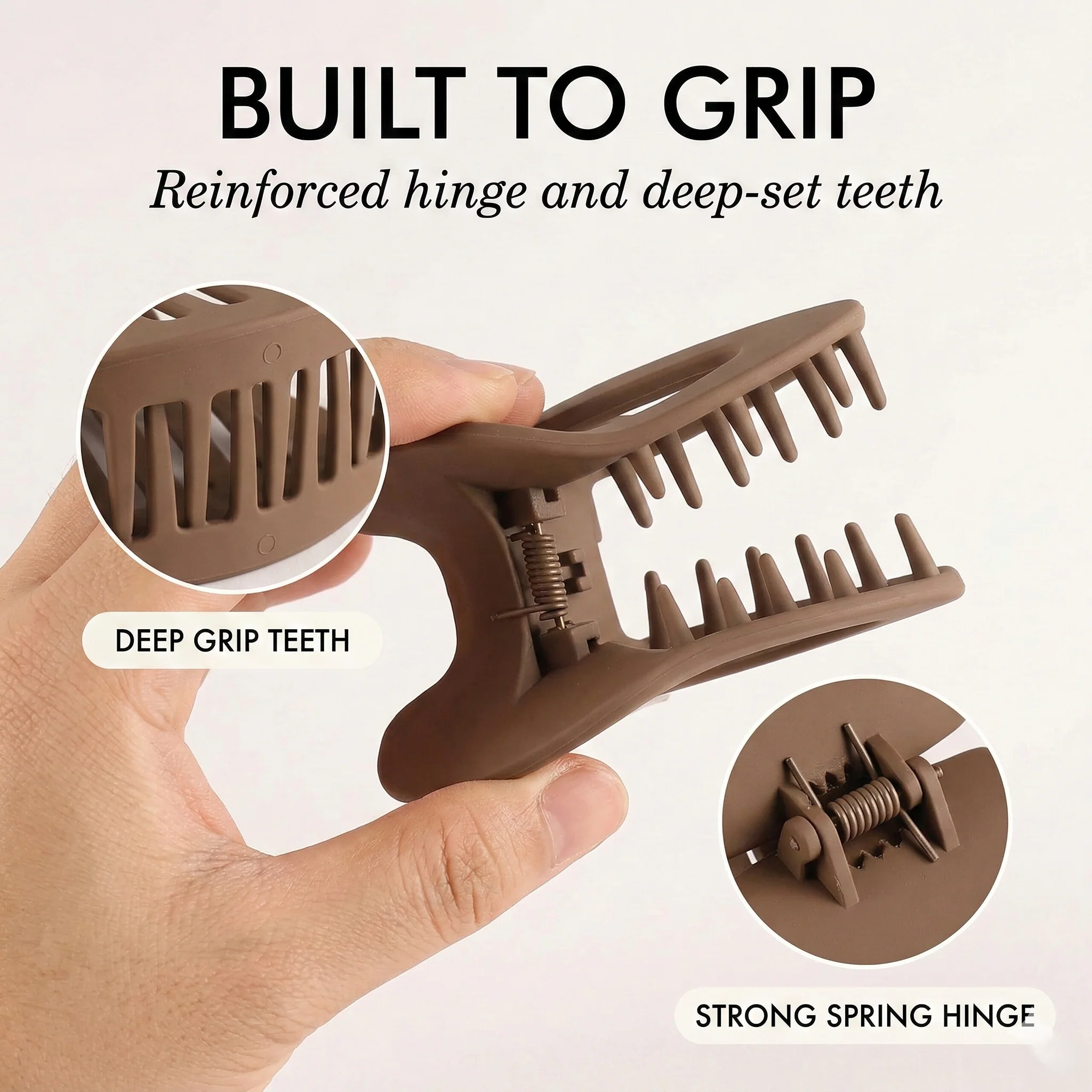 Tresholm™ – Matte Solid Color Large Oval Claw Hair Clip + 1+1 FREE - Image 4