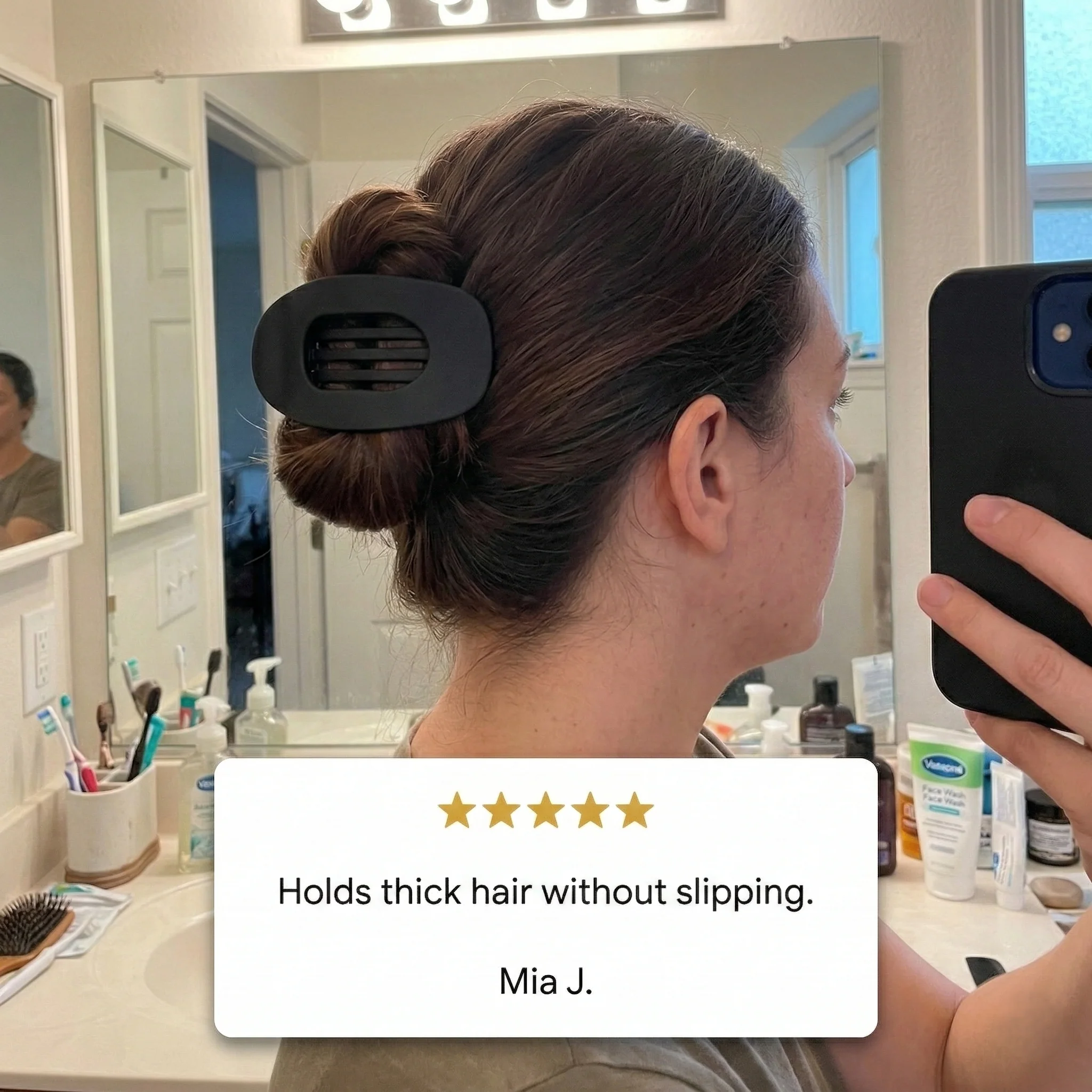 Tresholm™ – Matte Solid Color Large Oval Claw Hair Clip + 1+1 FREE - Image 5