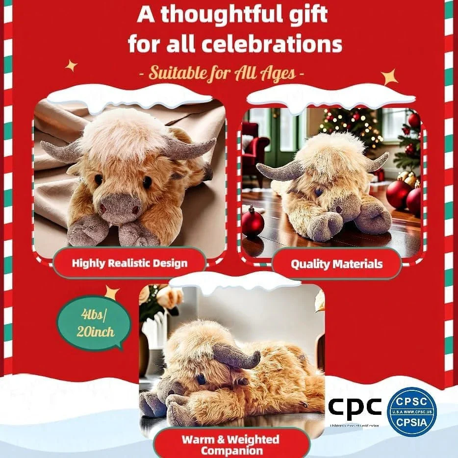The CozyGround Highland Cow - Deep Pressure Therapy for Anxiety + 50% OFF - Image 3